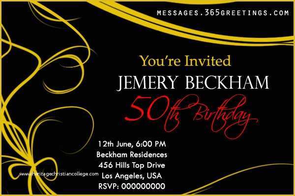 50th Birthday Invitation Templates Word Free Of 50th Birthday Invitations and 50th Birthday Invitation