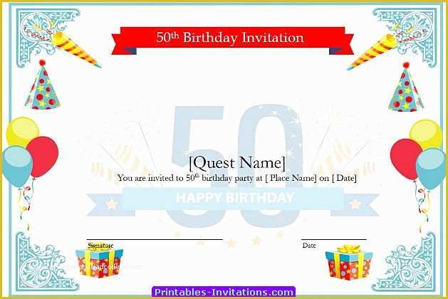 50th Birthday Invitation Templates Word Free Of Download Free Printable Invitations Of Cool 50th Birthday