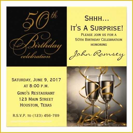 50th Birthday Invitation Templates Word Free Of Surprise 50th Birthday Party Invitations