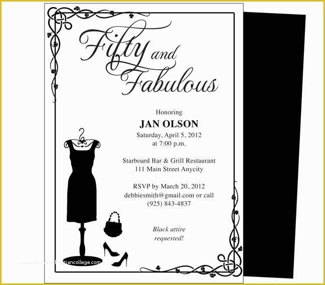 50th Birthday Invitation Templates Word Free Of Templates 50th Birthday Invitations