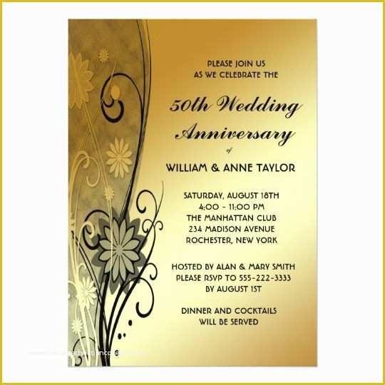 50th Wedding Anniversary Invitations Free Templates Of 25 Best Ideas About 50th Anniversary Invitations On