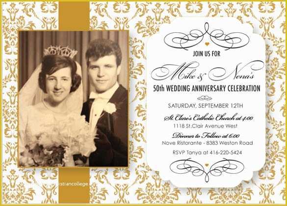 50th Wedding Anniversary Invitations Free Templates Of 32 Anniversary Invitation Templates Psd Vector Eps Ai