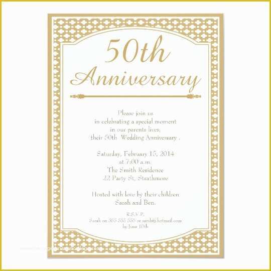 50th Wedding Anniversary Invitations Free Templates Of 50th Wedding Anniversary Invitation