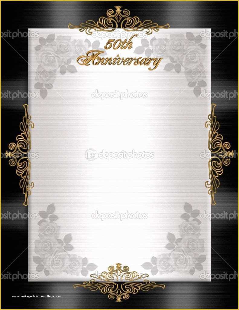 50th Wedding Anniversary Invitations Free Templates Of 50th Wedding Anniversary Printable Invitation