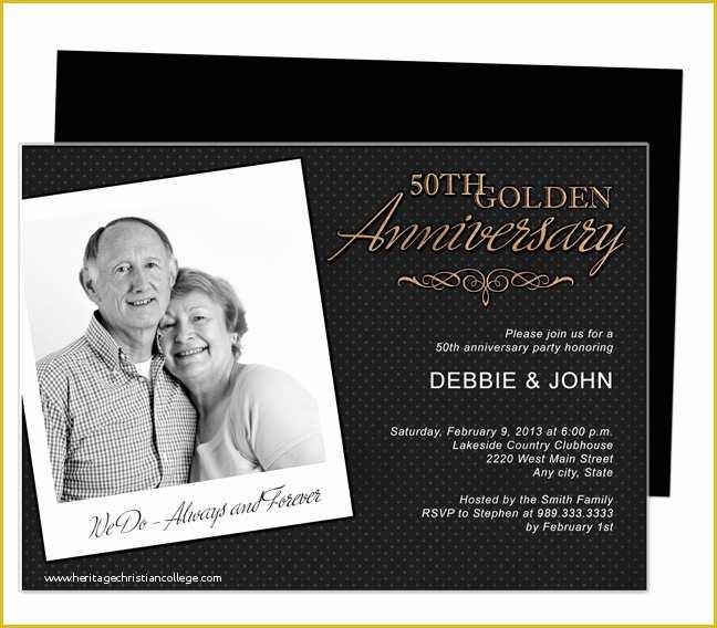 50th Wedding Anniversary Invitations Free Templates Of 9 Best 25th & 50th Wedding Anniversary Invitations