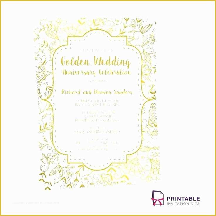 50th Wedding Anniversary Invitations Free Templates Of Anniversary Party Invitation Templates Wedding Template