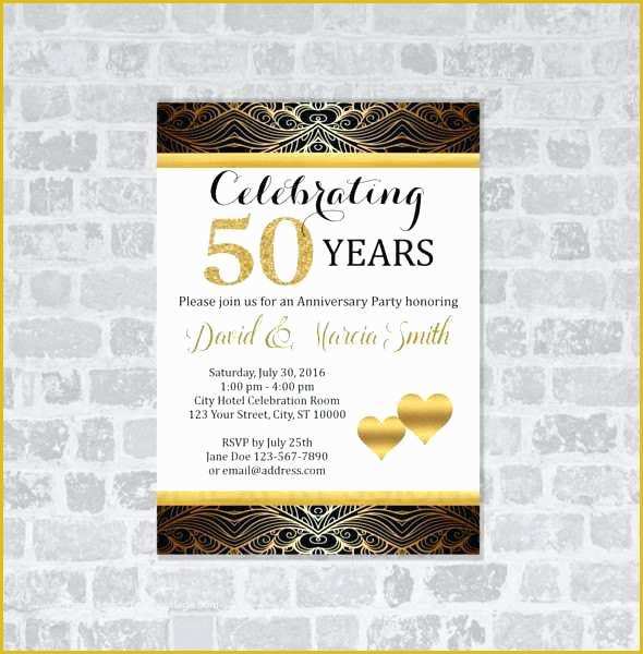 50th Wedding Anniversary Invitations Free Templates Of Free 50th Anniversary Invitations Inspirational 13 Fresh