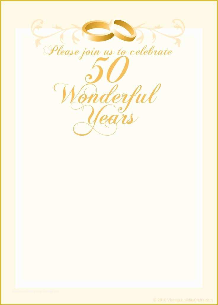 50th Wedding Anniversary Invitations Free Templates Of Free Anniversary Invitation Templates