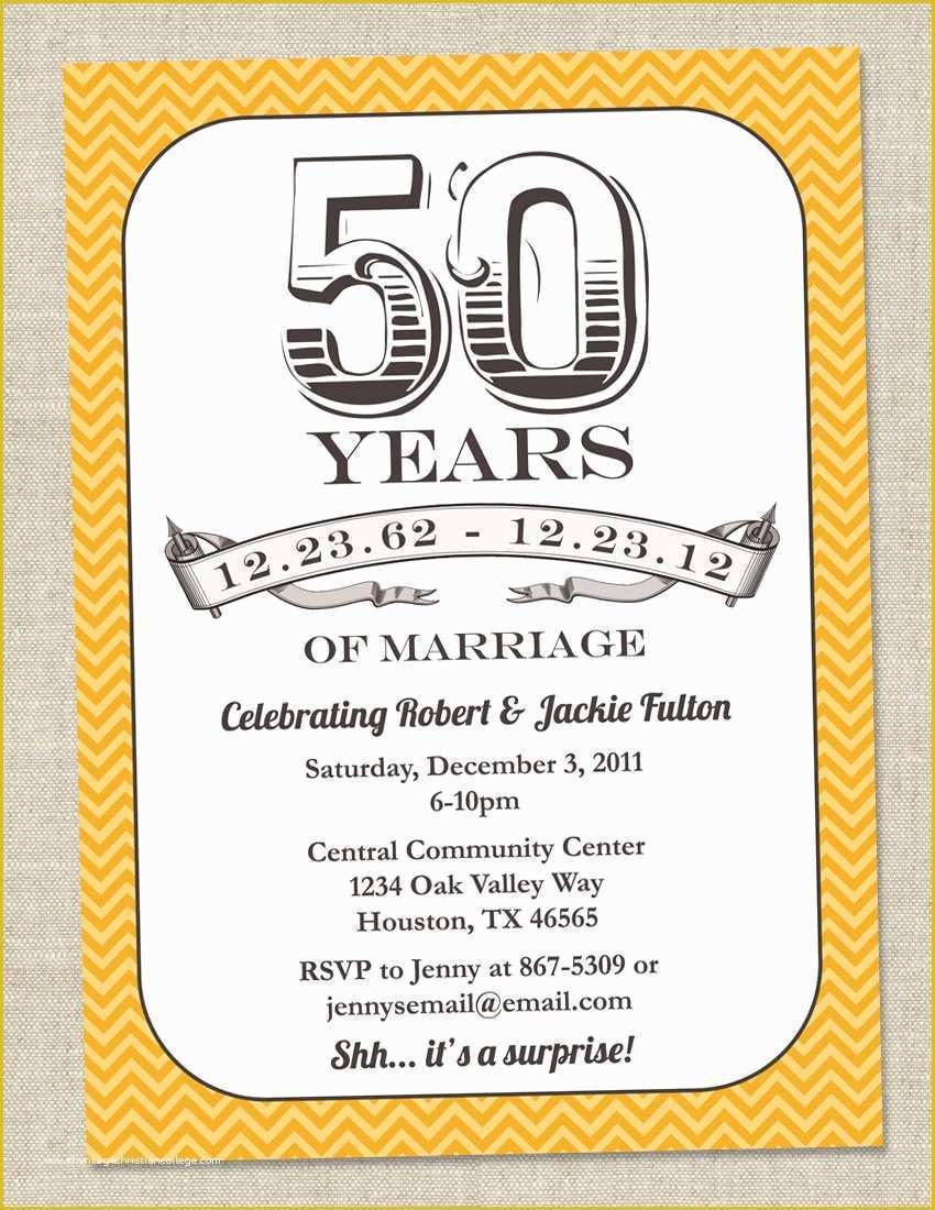 50th Wedding Anniversary Invitations Free Templates Of Templates for 50th Birthday Invitations Free Printable