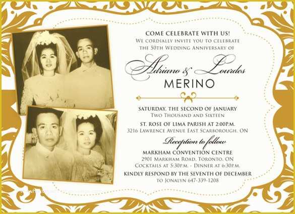 50th Wedding Anniversary Invitations Templates Free Download Of 50th Anniversary Invitation Template Templates Resume