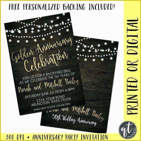 50th Wedding Anniversary Invitations Templates Free Download Of 50th Anniversary Invitations – orgul Gbt