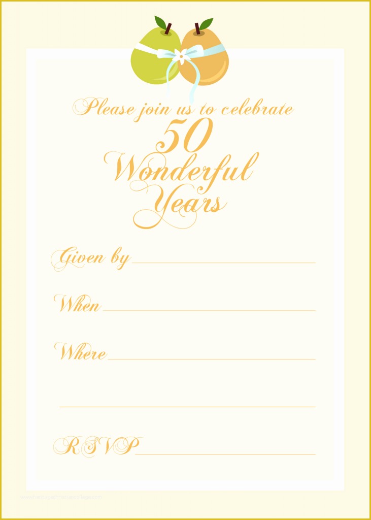50th Wedding Anniversary Invitations Templates Free Download Of Free 50th Anniversary Invitations Printable