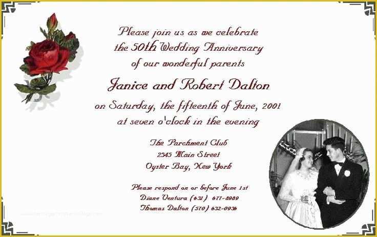 50th Wedding Anniversary Invitations Templates Free Download Of Free Printable Wedding Invations