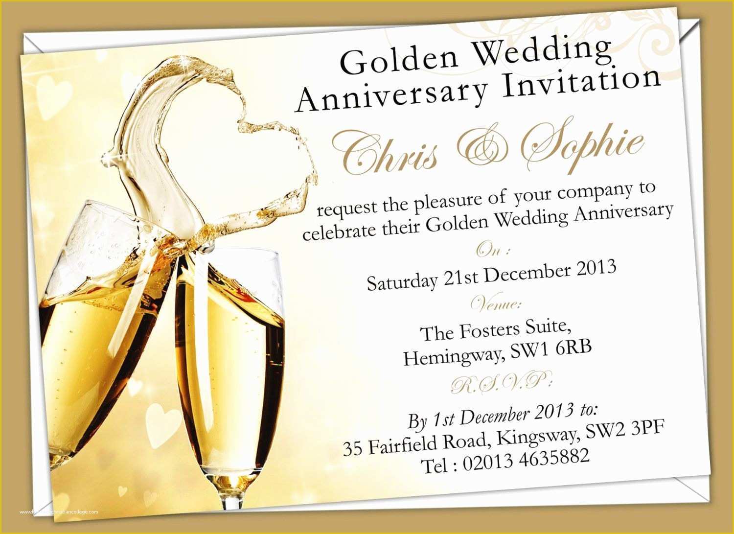 50th Wedding Anniversary Invitations Templates Free Download Of Golden Wedding Anniversary Invitation Golden Wedding