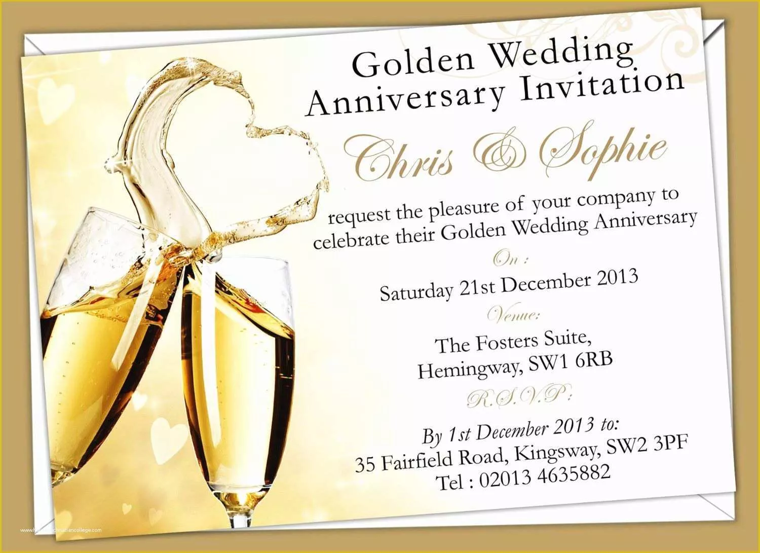 50th Wedding Anniversary Invitations Templates Free Download Of Golden Wedding Anniversary Invitation Golden Wedding