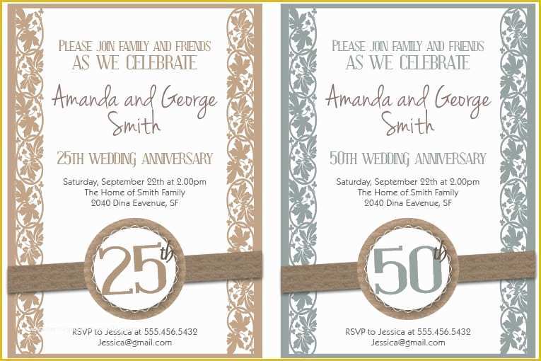 50th Wedding Anniversary Invitations Templates Free Download Of Printable Free 50th Anniversary Invitation