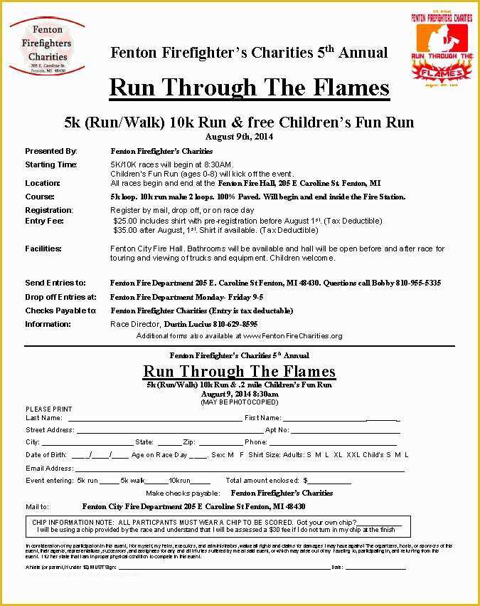 5k Registration form Template Free Of 5k & 10k Running