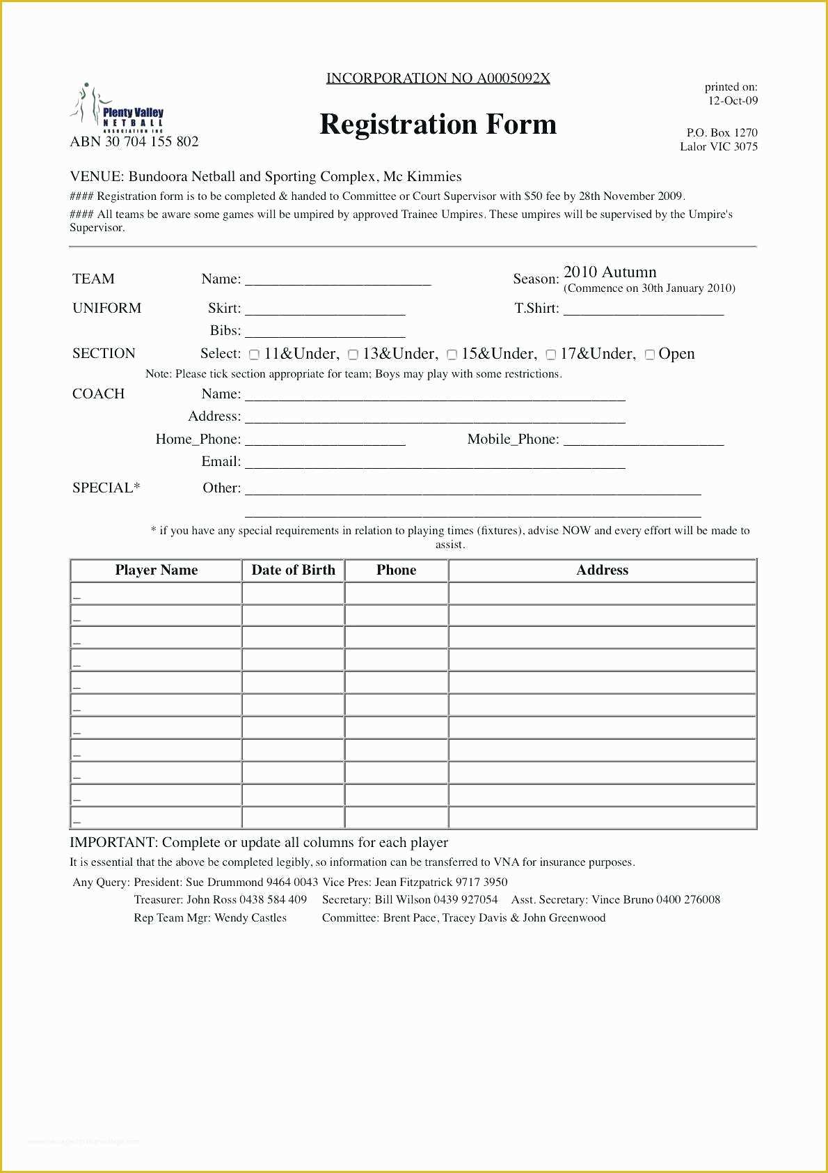 5k Registration form Template Free Of Registration forms Template Free Useful 5k Registration