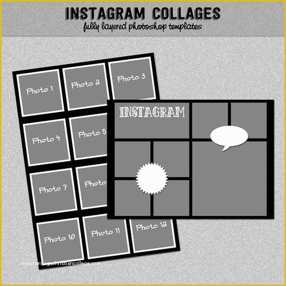 5x7 Collage Template Free Of 2 Instagram Collage Templates Storyboard