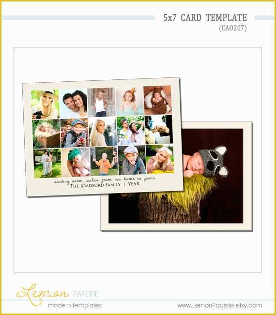 5x7 Collage Template Free Of 5x7 Collage Card Template Cao207 Instant Download