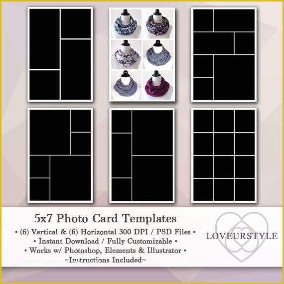 5x7 Collage Template Free Of 5x7 Template Pack 12 Templates Collage