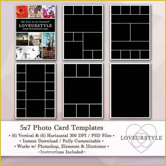 5x7 Collage Template Free Of 5x7 Template Pack 12 Templates Collage