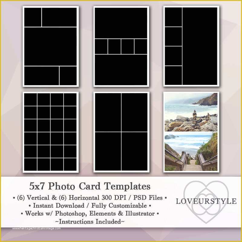 5x7 Collage Template Free Of 5x7 Template Pack 12 Templates Collage