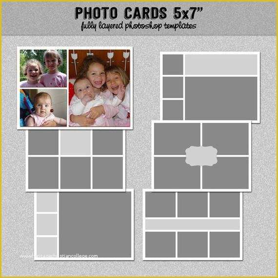 5x7 Collage Template Free Of 6 Card Templates 5x7 Set 3 Instagram Collage