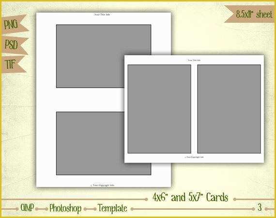 5x7 Collage Template Free Of Cards 4x6 and 5x7 Digital Collage Sheet Layered by
