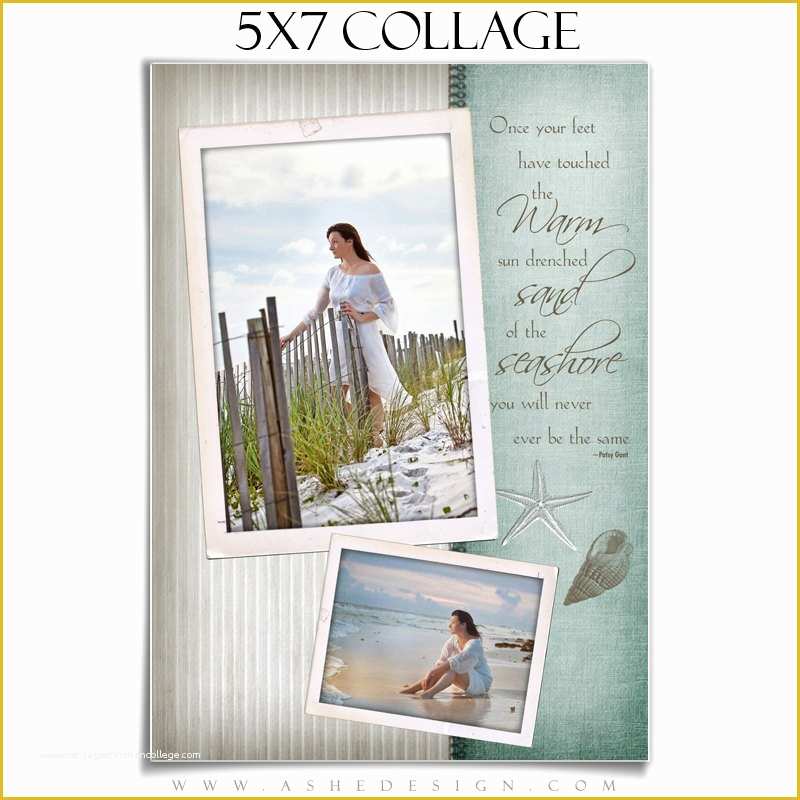 5x7 Collage Template Free Of Collage Template by the Seashore 1 5x7 Digital Shop