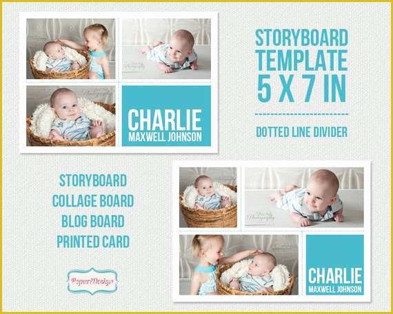 5x7 Collage Template Free Of Items Similar to Instant Download 5x7 Card Template
