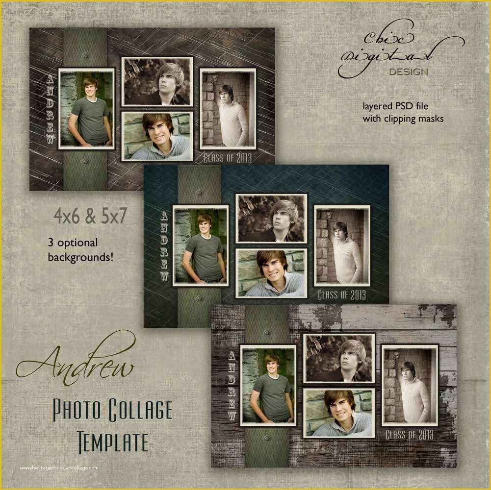 5x7 Collage Template Free Of Senior Collage Graduation Template for High School