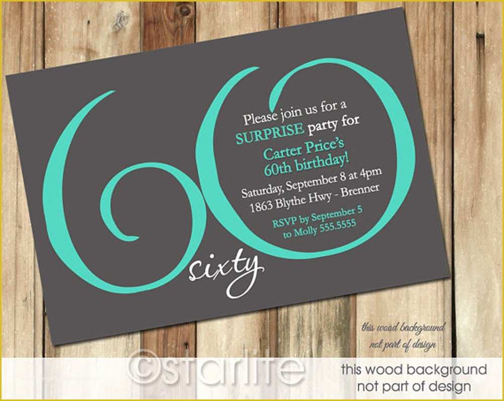 60th Birthday Party Invitation Templates Free Download Of 20 Ideas 60th Birthday Party Invitations Card Templates