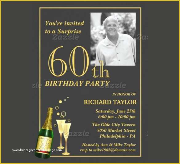 60th Birthday Party Invitation Templates Free Download Of 26 60th Birthday Invitation Templates – Psd Ai