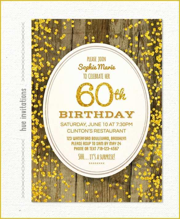 60th Birthday Party Invitation Templates Free Download Of 28 60th Birthday Invitation Templates Psd Vector Eps