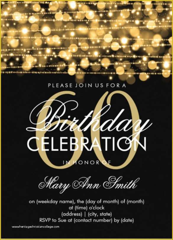 60th Birthday Party Invitation Templates Free Download Of 49 Birthday Invitation Templates Psd Ai Word