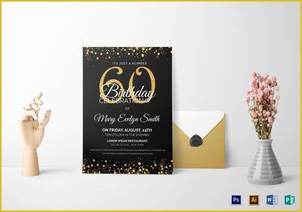 60th Birthday Party Invitation Templates Free Download Of 49 Birthday Invitation Templates Psd Ai Word