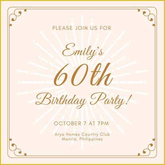 60th Birthday Party Invitation Templates Free Download Of 60th Birthday Party Invites Free Pink Floral Invitation