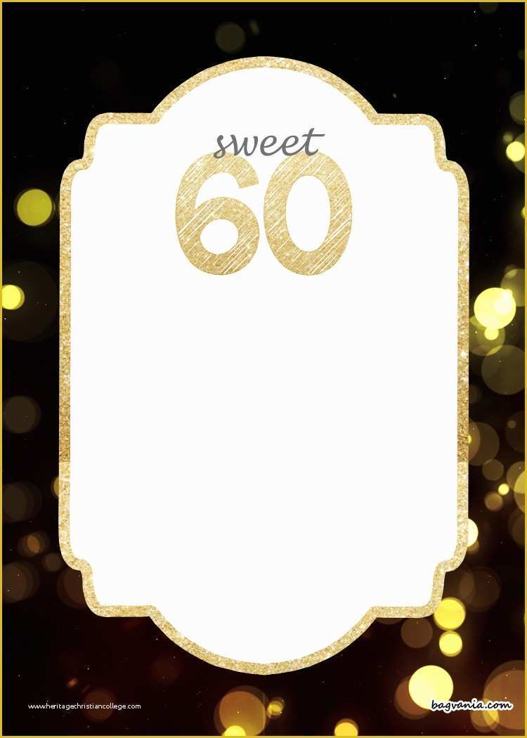 60th Birthday Party Invitation Templates Free Download Of Free Printable 60th Birthday Invitation Templates