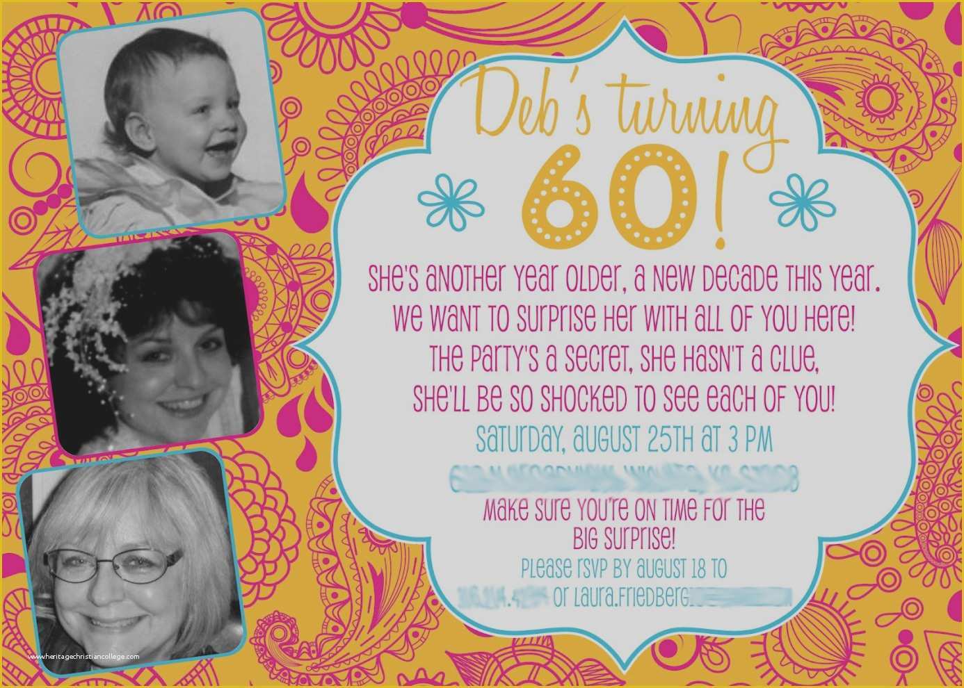 60th Birthday Party Invitation Templates Free Download Of Ideas Chic 60th Birthday Invitations for Any Party theme