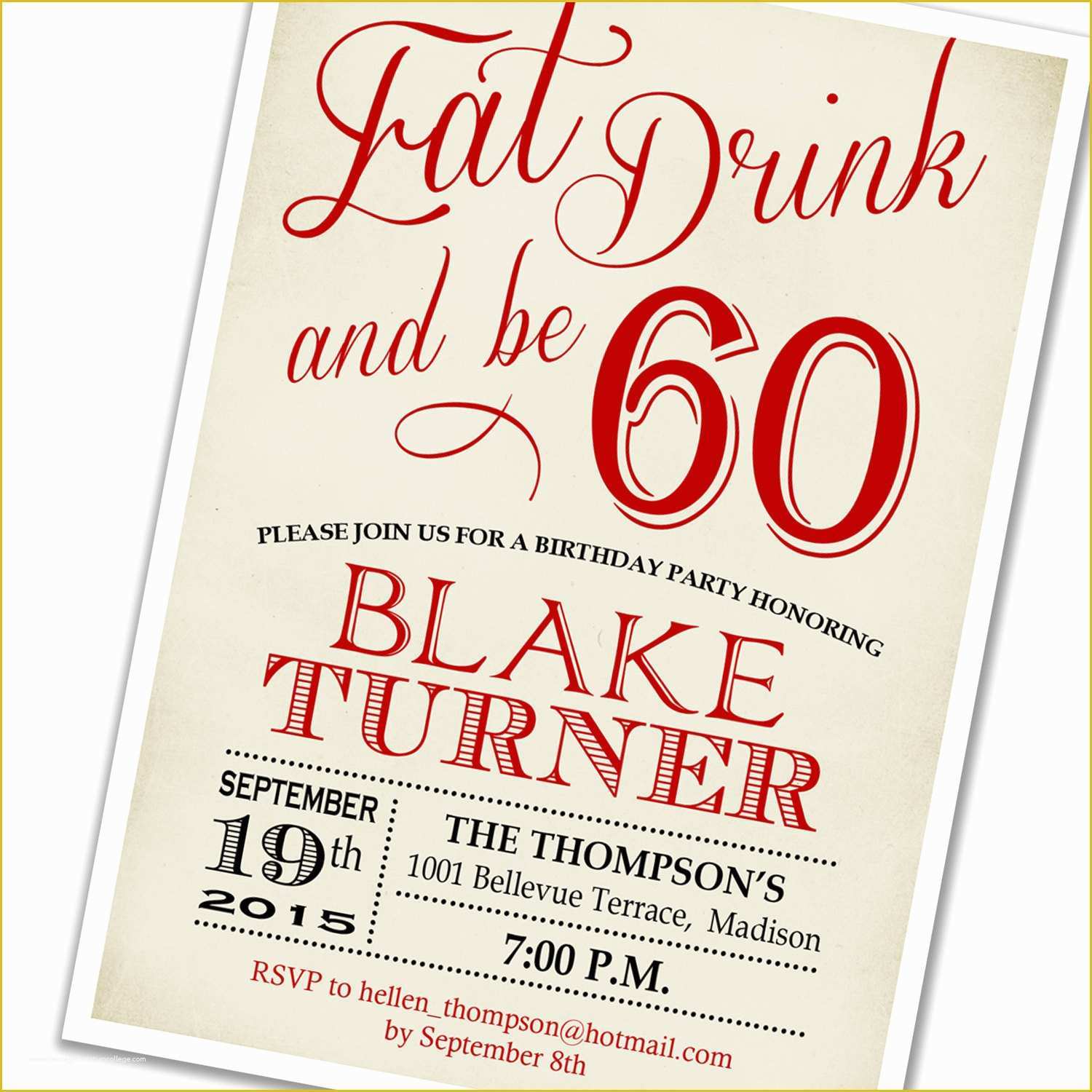 60th Birthday Party Invitation Templates Free Download Of Others Personalize Your Own 60th Birthday Invitations for