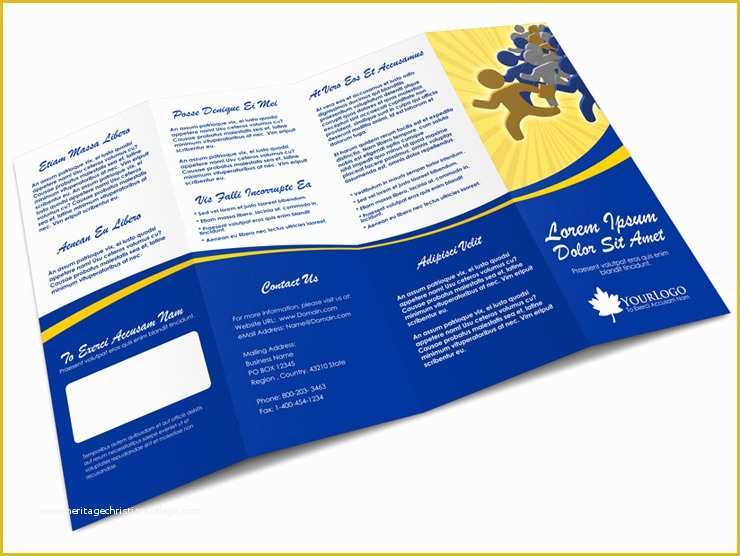 8.5 X 11 Flyer Template Free Of 4 Panel Accordion Brochure Mock Up