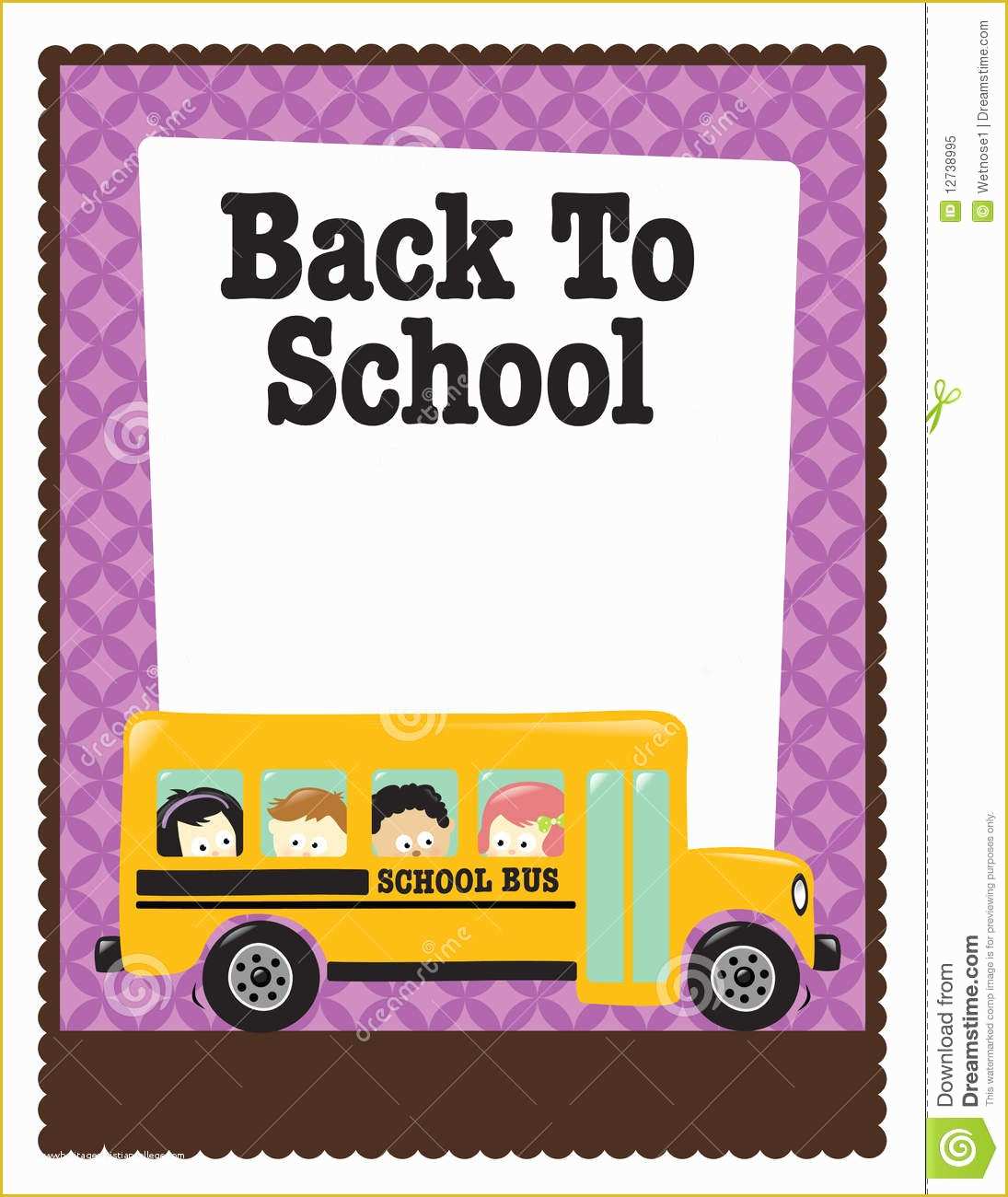8.5 X 11 Flyer Template Free Of 8 5x11 School Flyer W Bus and Kids Stock Vector Image