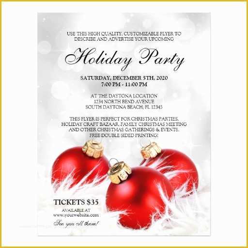 8.5 X 11 Flyer Template Free Of Business Christmas Flyers Holiday Party 8 5" X 11" Flyer