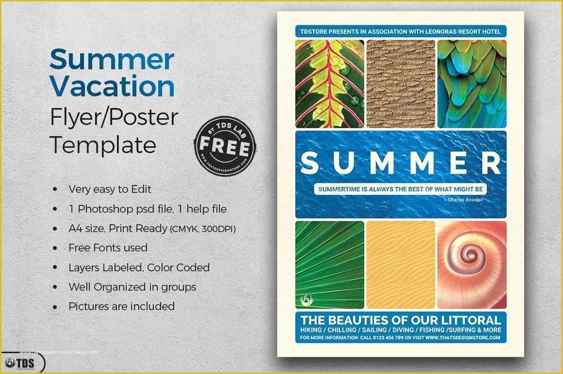 8.5 X 11 Flyer Template Free Of Free Summer Vacation Flyer Template