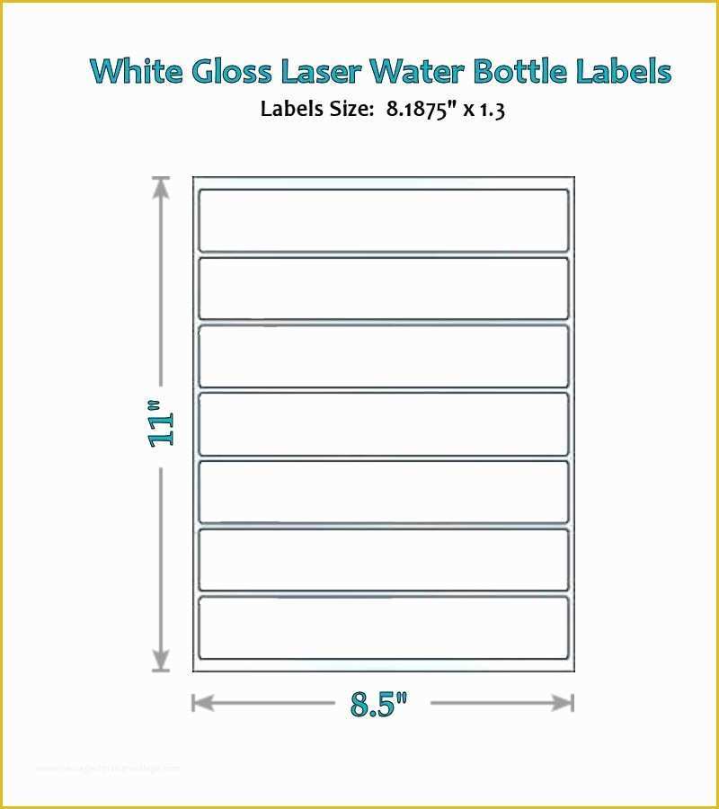 8 Oz Water Bottle Label Template Free Of 49 Blank Water Bottle Label Glossy Wrappers Party New