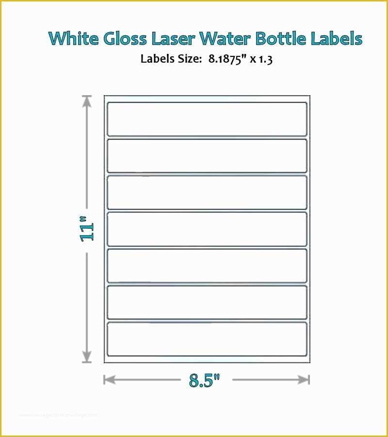 8 Oz Water Bottle Label Template Free