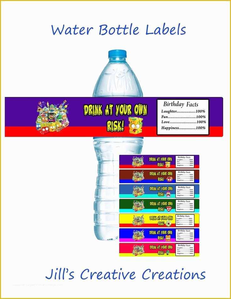 8 Oz Water Bottle Label Template Free Of Best 20 Water Bottle Labels Ideas On Pinterest