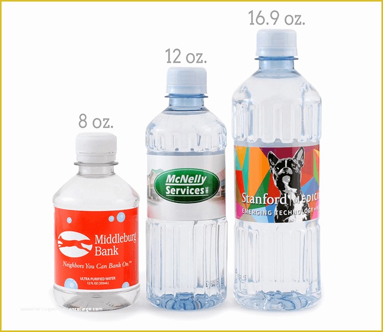 8 Oz Water Bottle Label Template Free Of Custom Bottled Water Size Information Bottleyourbrand