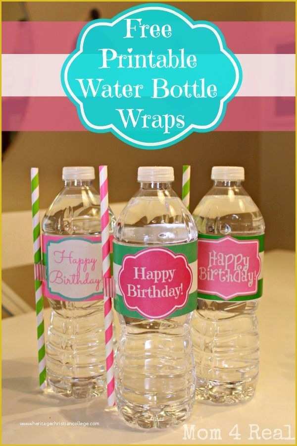 8 Oz Water Bottle Label Template Free Of Free Printable Happy Birthday Water Bottle Label Wraps